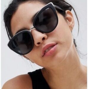 Quay Australia My Girl Cat-Eye Black and Silver Sunglasses